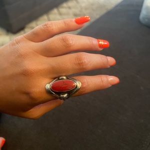 Sterling silver red ring